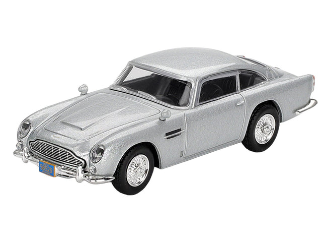 Aston Martin DB5 Birch Silver Metallic 007 James Bond "Casino Royale" (2006) Movie Limited Edition 1/64 Diecast Model Car by Mini GT-Mini GT-ModelCars.com