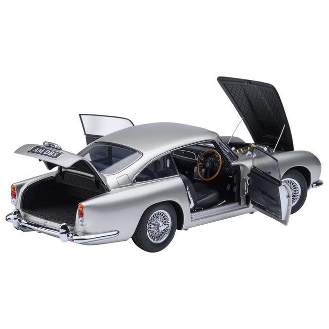 Aston Martin DB5 RHD (Right Hand Drive) Birch Silver 1/18 Model Car by Autoart - Autoart - ModelCars.com