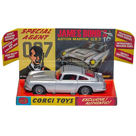 Aston Martin DB5 RHD (Right Hand Drive) Birch Silver James Bond 007 "Goldfinger" (1964) Movie (261 Reissue) Diecast Model Car by Corgi - Corgi - ModelCars.com