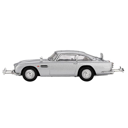 Aston Martin DB5 RHD (Right Hand Drive) Birch Silver Metallic 007 James Bond "Goldfinger" (1964) Movie Limited Edition 1/64 Diecast Model Car by Mini GT - Mini GT - ModelCars.com