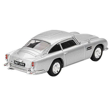 Aston Martin DB5 RHD (Right Hand Drive) Birch Silver Metallic 007 James Bond "Thunderball" (1965) Movie Limited Edition 1/64 Diecast Model Car by Mini GT-Mini GT-ModelCars.com