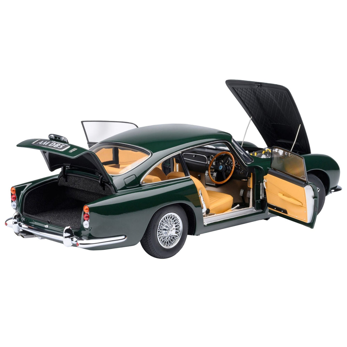 Aston Martin DB5 RHD (Right Hand Drive) British Racing Green 1/18 Model Car by Autoart-Autoart-ModelCars.com