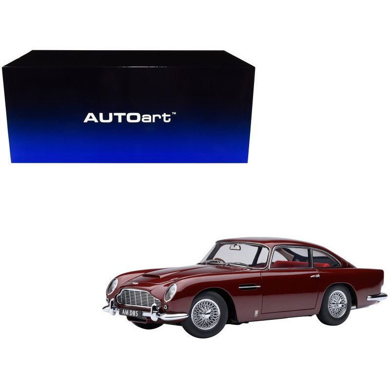 Aston Martin DB5 RHD (Right Hand Drive) Dubonnet Rosso Red Metallic 1/18 Model Car by Autoart - Autoart - ModelCars.com