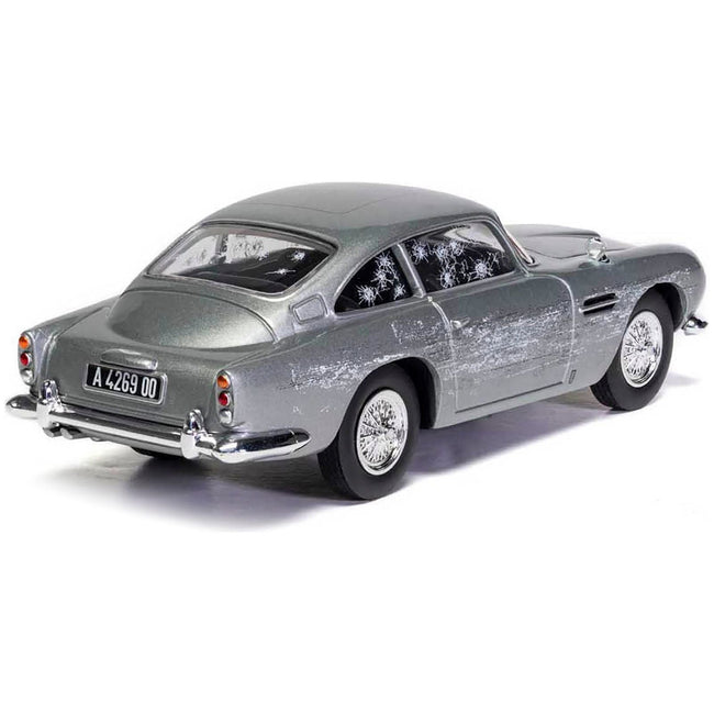 Aston Martin DB5 RHD (Right Hand Drive) Silver (Damaged) James Bond 007 "No Time To Die" (2021) Movie Diecast Model Car by Corgi-Corgi-ModelCars.com