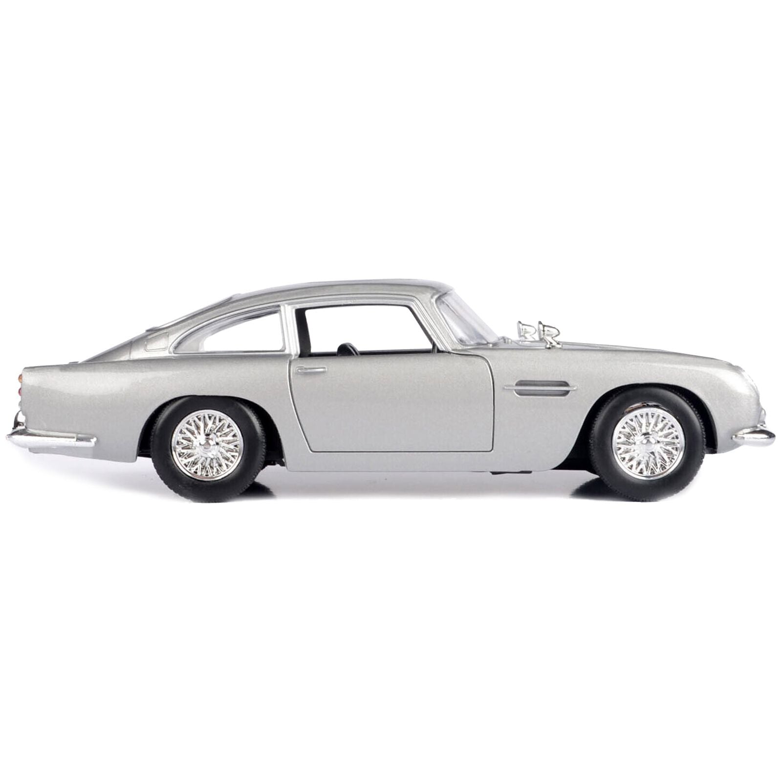 Aston Martin DB5 RHD (Right Hand Drive) Silver Metallic James Bond 007 "Goldfinger" (1964) Movie "James Bond Collection" Series 1/24 Diecast Model Car by Motormax - Motormax - ModelCars.com