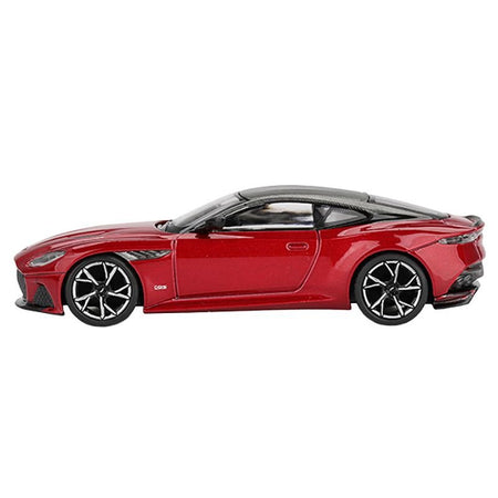 Aston Martin DBS RHD (Right Hand Drive) Hyper Red Metallic with Carbon Top Limited Edition 1/64 Diecast Model Car by Mini GT-Mini GT-ModelCars.com