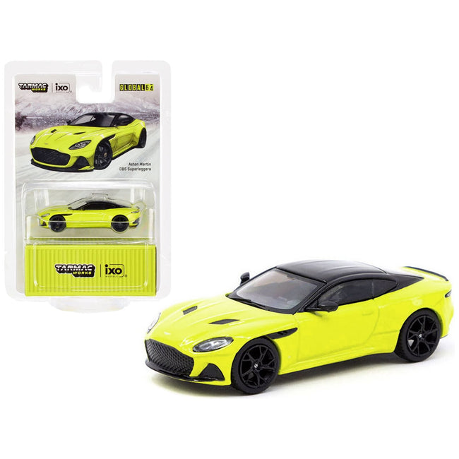 Aston Martin DBS Superleggera Yellow Metallic with Black Top "Global64" Series 1/64 Diecast Model Car by Tarmac Works - Tarmac Works - ModelCars.com
