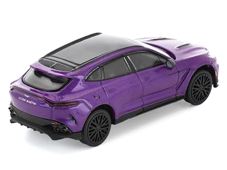 Aston Martin DBX 707 Storm Purple Metallic with Black Top 1/64 Diecast Model Car by Pop Race-Pop Race-ModelCars.com