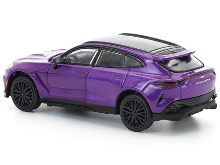 Aston Martin DBX 707 Storm Purple Metallic with Black Top 1/64 Diecast Model Car by Pop Race-Pop Race-ModelCars.com
