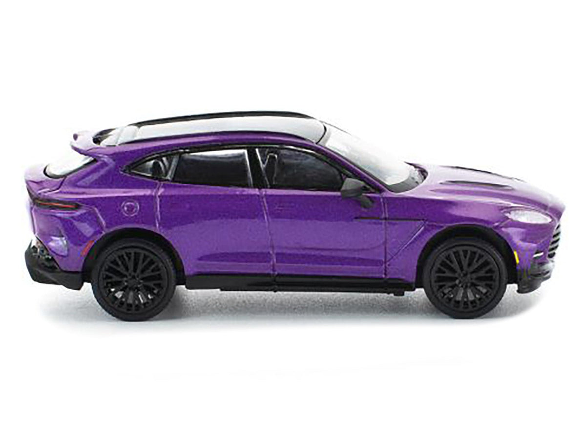 Aston Martin DBX 707 Storm Purple Metallic with Black Top 1/64 Diecast Model Car by Pop Race-Pop Race-ModelCars.com
