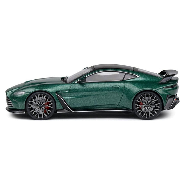 Aston Martin V12 Vantage Racing Green Metallic with Black Top 1/43 Diecast Model Car by Solido - Solido - ModelCars.com