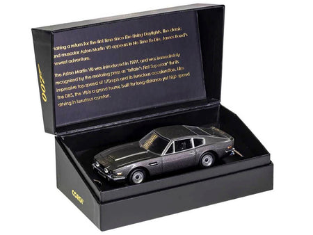 Aston Martin V8 RHD (Right Hand Drive) Black Metallic James Bond 007 "No Time To Die" (2021) Movie Diecast Model Car by Corgi-Corgi-ModelCars.com
