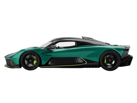 Aston Martin Valhalla Podium Green Metallic with Carbon Top 1/18 Model Car by Top Speed-Top Speed-ModelCars.com