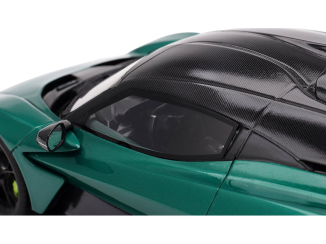Aston Martin Valhalla Podium Green Metallic with Carbon Top 1/18 Model Car by Top Speed-Top Speed-ModelCars.com