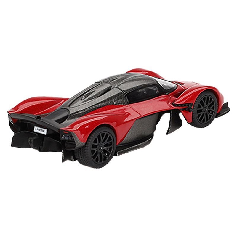 Aston Martin Valkyrie Hyper Red with Carbon Top Limited Edition to 3960 pieces Worldwide 1/64 Diecast Model Car by Mini GT - Mini GT - ModelCars.com