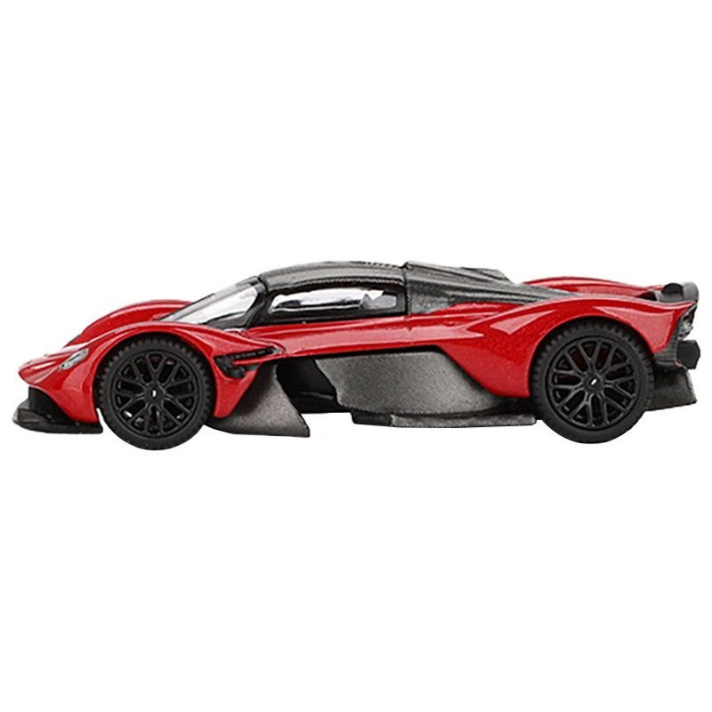 Aston Martin Valkyrie Hyper Red with Carbon Top Limited Edition to 3960 pieces Worldwide 1/64 Diecast Model Car by Mini GT - Mini GT - ModelCars.com