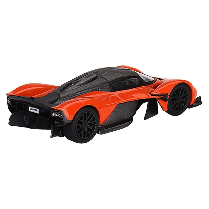 Aston Martin Valkyrie Maximum Orange with Carbon Top Limited Edition to 2640 pieces Worldwide 1/64 Diecast Model Car by Mini GT - Mini GT - ModelCars.com