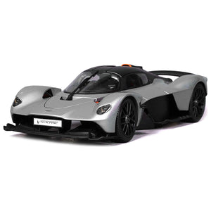 Aston Martin Valkyrie Silver Metallic with Matt Black Top "Special Edition" Series 1/18 Diecast Model Car by Maisto