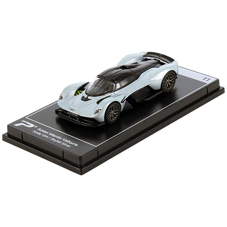 Aston Martin Valkyrie Skyfall Silver Metallic with Black Top "Hypercar League Collection" 1/64 Diecast Model Car by PosterCars-PosterCars-ModelCars.com