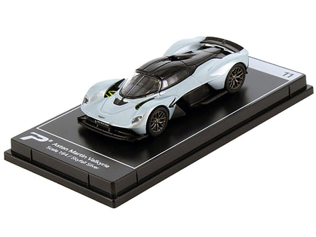 Aston Martin Valkyrie Skyfall Silver Metallic with Black Top "Hypercar League Collection" 1/64 Diecast Model Car by PosterCars-PosterCars-ModelCars.com