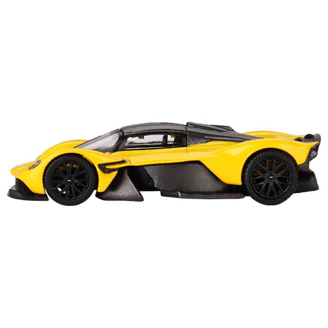 Aston Martin Valkyrie Sunburst Yellow with Carbon Top Limited Edition to 4200 pieces Worldwide 1/64 Diecast Model Car by Mini GT - Mini GT - ModelCars.com