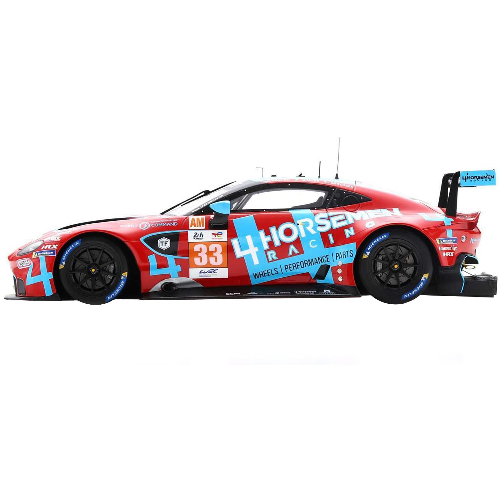 Aston Martin Vantage AMR 33 Ben Keating - Henrique Chaves - Marco Sorensen "TF Sport" GTE Am Winner "24 Hours of Le Mans" (2022) with Acrylic Display Case 1/18 Model Car by Spark - Spark - ModelCars.com