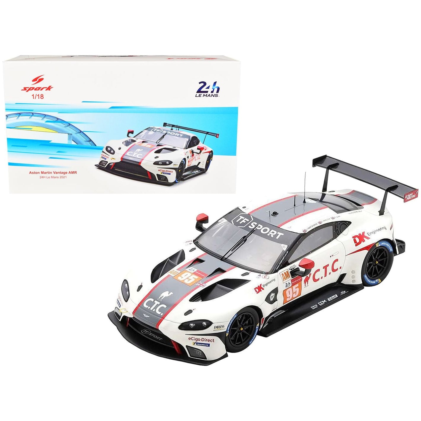 Aston Martin Vantage AMR 95 John Hartshorne - Oliver Hancock - Ross Gunn "TF Sport" 24 Hours of Le Mans (2021) 1/18 Model Car by Spark - Spark - ModelCars.com