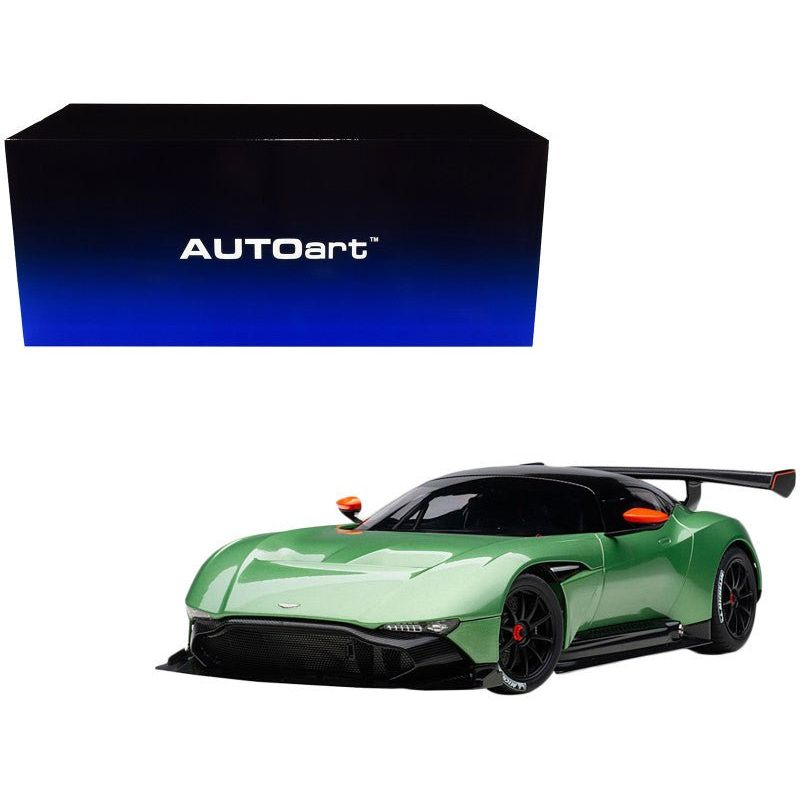 Aston Martin Vulcan Apple Tree Green Metallic with Orange Accents and Carbon Top 1/18 Model Car by Autoart - Autoart - ModelCars.com