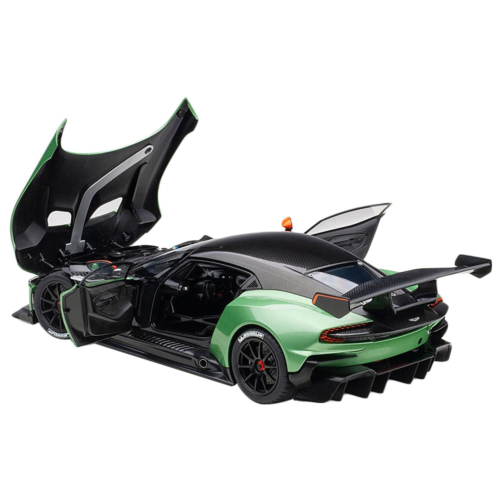 Aston Martin Vulcan Apple Tree Green Metallic with Orange Accents and Carbon Top 1/18 Model Car by Autoart - Autoart - ModelCars.com