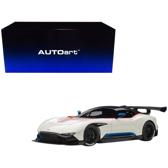 Aston Martin Vulcan Stratus White with Red and Blue Stripes 1/18 Model Car by Autoart - Autoart - ModelCars.com
