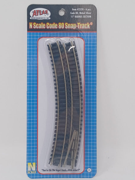 N 11" RADIUS CURVED TRACK     