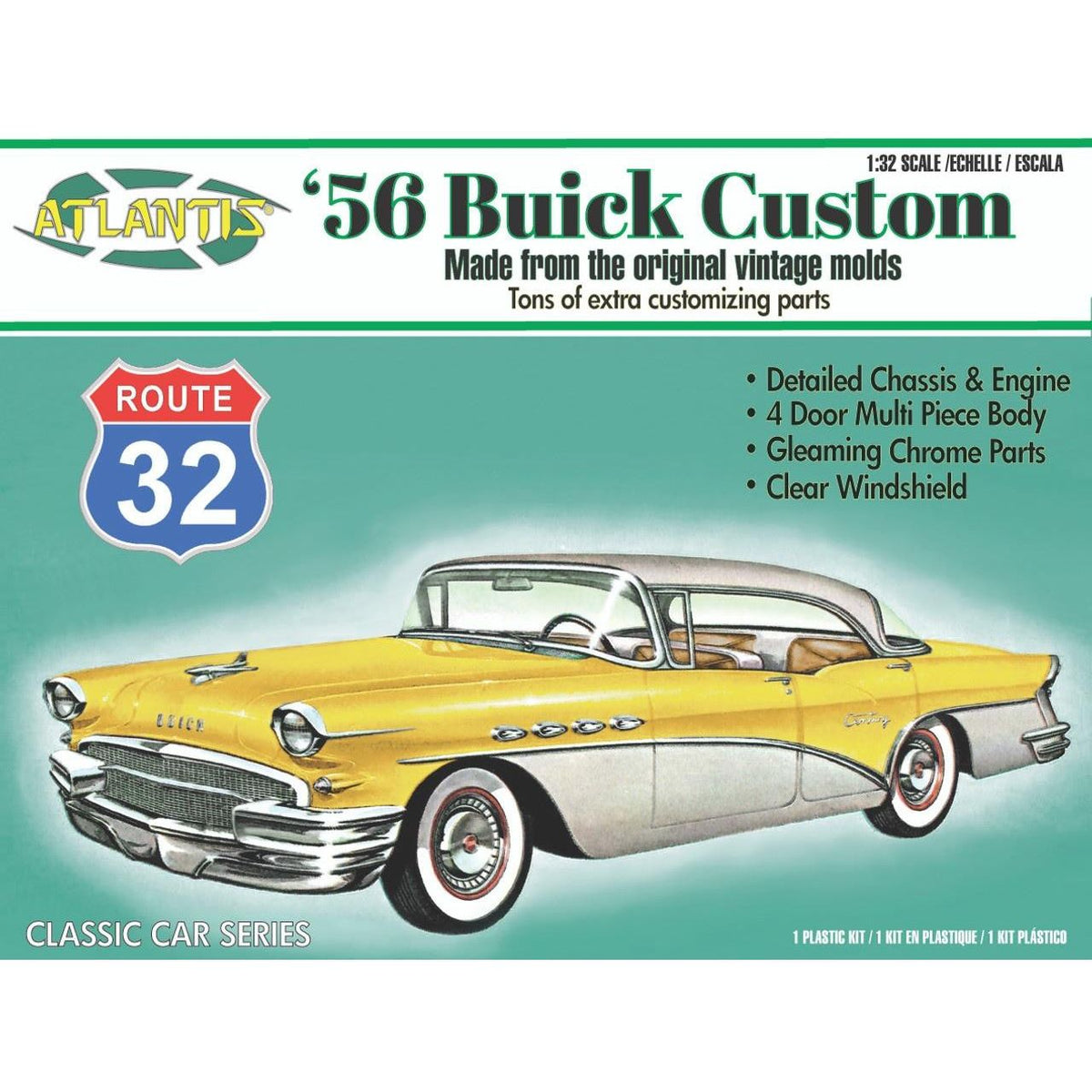 Atlantis 1:32 Scale 1956 Buick Century Custom Model Kit H1230-Atlantis-ModelCars.com