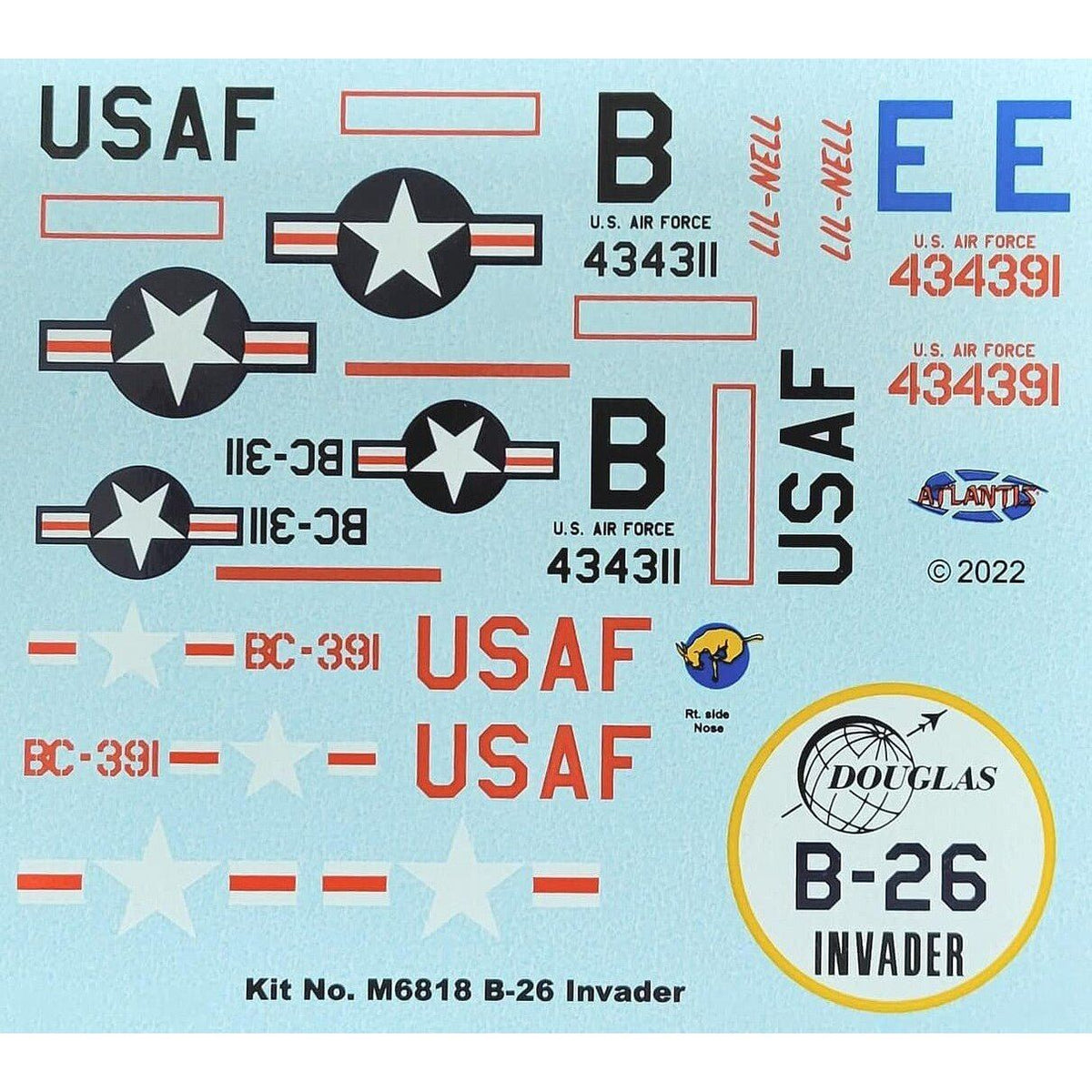 Atlantis B-26 Invader Medium Bomber USAF 1/67-Atlantis-ModelCars.com