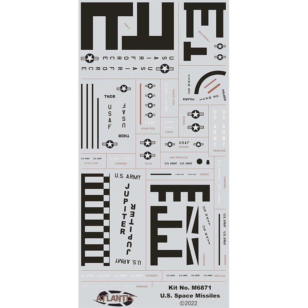 Atlantis U.S. Missile Set 36 Missiles Included STEM 1/128 Scale-Atlantis-ModelCars.com