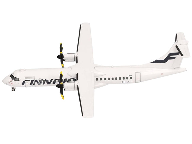 ATR 72-500 Commercial Aircraft "FinnAir" (OH-ATI) White 1/200 Diecast Model Airplane by Herpa-Herpa-ModelCars.com