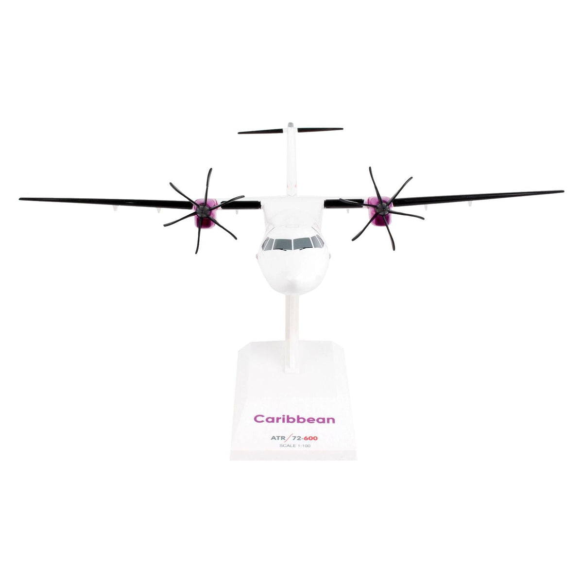ATR 72 - 600 Commercial Aircraft "Caribbean Airlines" (9Y - TTI) White with Graphics (Snap - Fit) 1/100 Plastic Model by Skymarks - Skymarks - ModelCars.com
