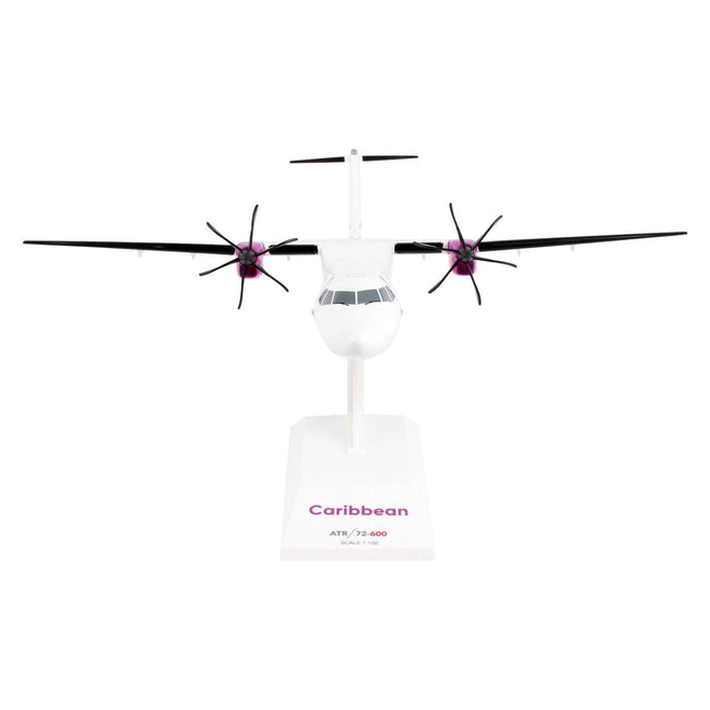 ATR 72 - 600 Commercial Aircraft "Caribbean Airlines" (9Y - TTI) White with Graphics (Snap - Fit) 1/100 Plastic Model by Skymarks - Skymarks - ModelCars.com