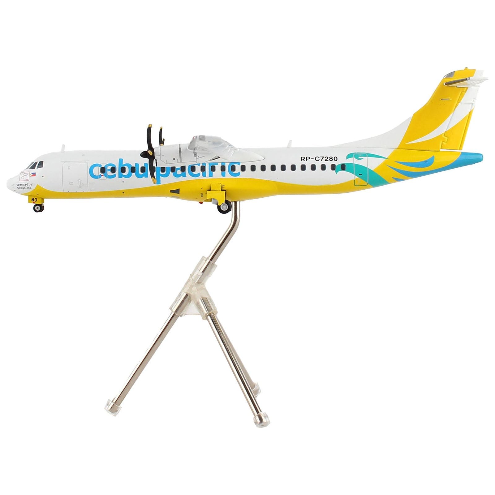 ATR 72 - 600 Commercial Aircraft "Cebu Pacific" White and Yellow "Gemini 200" Series 1/200 Diecast Model Airplane by GeminiJets - GeminiJets - ModelCars.com