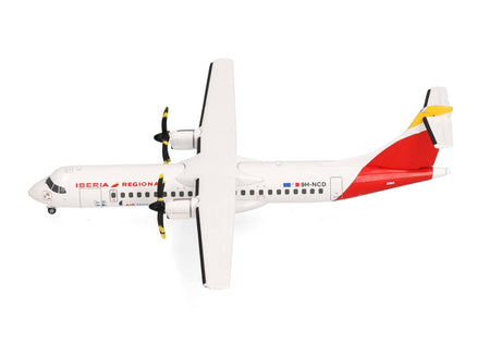 ATR 72-600 Commercial Aircraft "Iberia Regional" (9H-NCD) White with Red Tail 1/200 Diecast Model Airplane by Herpa-Herpa-ModelCars.com