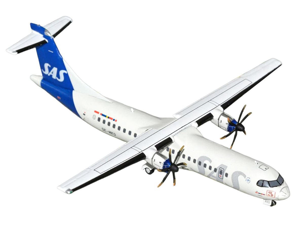 ATR 72-600 Commercial Aircraft "Scandinavian Airlines" (SE-MKD) White with Blue Tail 1/400 Diecast Model by GeminiJets-GeminiJets-ModelCars.com