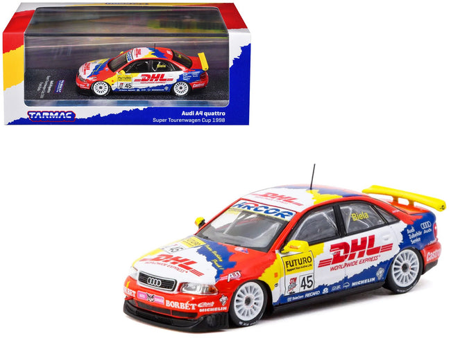 Audi A4 Quattro 45 Frank Biela "Super Tourenwagen Cup" (1998) "Hobby64" Series 1/64 Diecast Model Car by Tarmac Works-Tarmac Works-ModelCars.com