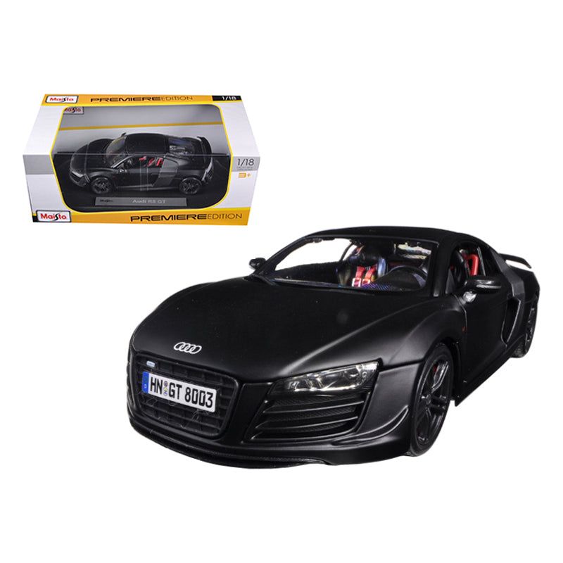 Audi R8 GT Matt Black 1/18 Diecast Model Car by Maisto - Maisto - ModelCars.com
