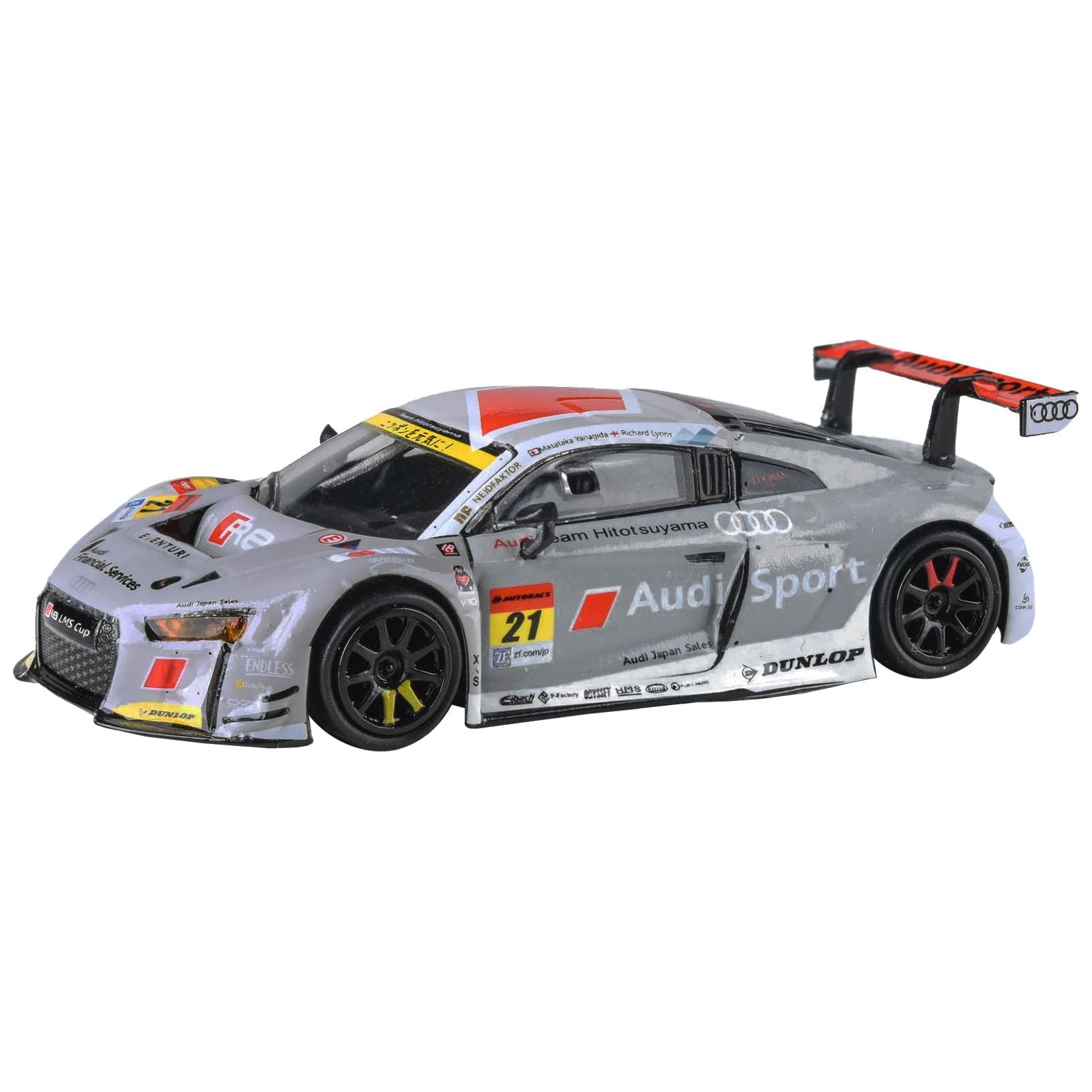 Audi R8 LMS 21 Richard Lyons - Masataka Yanagida "Team Hitotsuyama" "Super GT Series" (2017) 1/64 Diecast Model Car by Paragon Models - Paragon - ModelCars.com