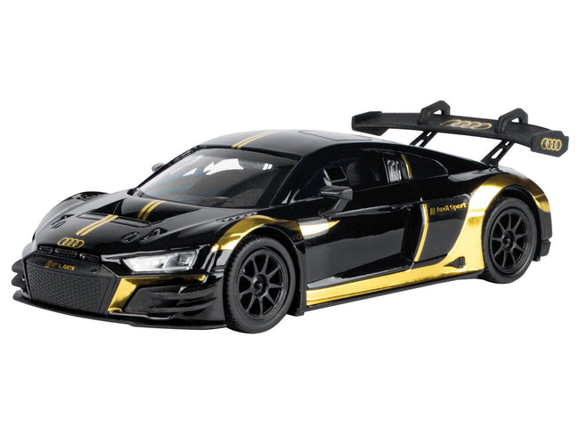 Audi R8 LMS GT3 Black with Gold Stripes and Graphics "Midnight Eclipse" Series 1/24 Diecast Model Car by Motormax-Motormax-ModelCars.com