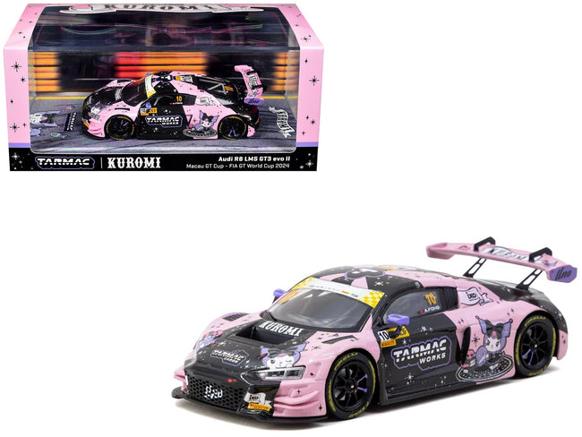 Audi R8 LMS GT3 evo II 10 Adderly Fong "Uno Racing Team - Kuromi" "Macau GT Cup - FIA GT World Cup" (2024) with A4 Poster "Hobby43" Series 1/43 Diecast Model Car by Tarmac Works-Tarmac Works-ModelCars.com