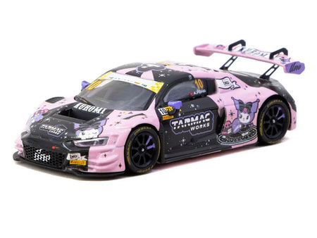 Audi R8 LMS GT3 evo II #10 Adderly Fong "Uno Racing Team - Kuromi" "Macau GT Cup - FIA GT World Cup" (2024) with Collectible Tarmac Cards "Hobby64" Series 1/64 Diecast Model Car by Tarmac Works-Tarmac Works-ModelCars.com