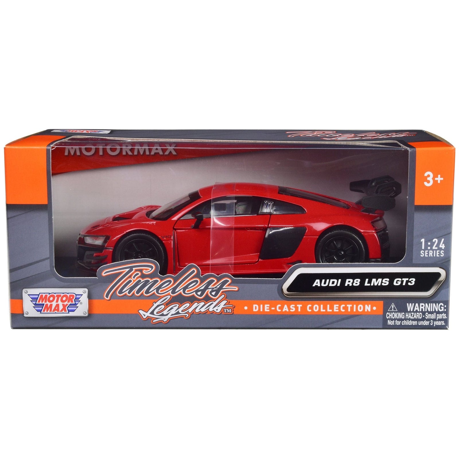 Audi R8 LMS GT3 Red "Timeless Legends" Series 1/24 Diecast Car Model by Motormax - Motormax - ModelCars.com