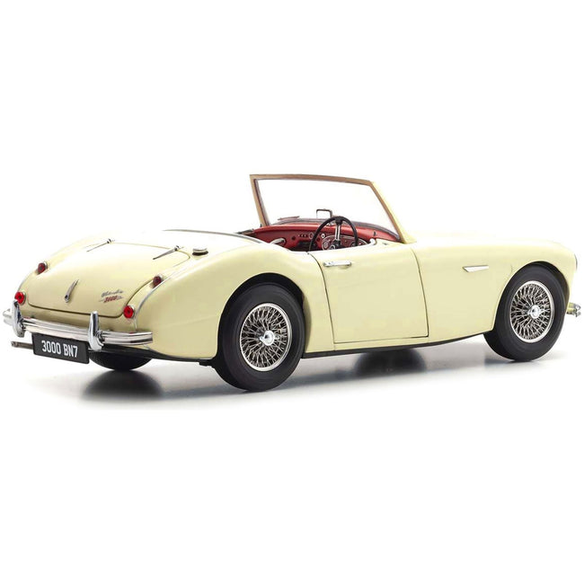 Austin Healey 3000 Mk-1 (BN7) Convertible RHD (Right Hand Drive) English White 1/18 Diecast Model Car by Kyosho-Kyosho-ModelCars.com