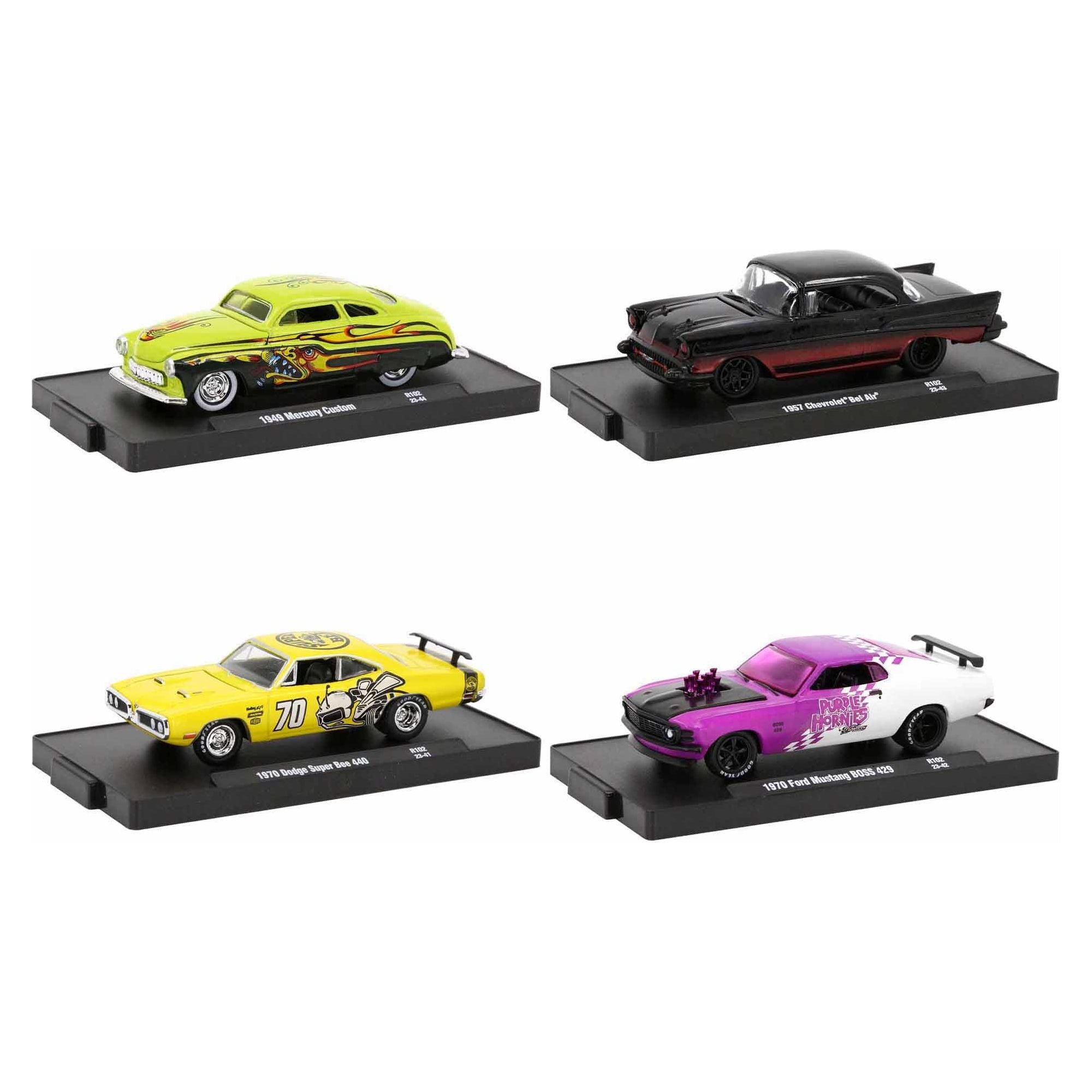 "Auto - Drivers" Set of 4 pieces in Blister Packs Release 102 Limited Edition to 7500 pieces Worldwide 1/64 Diecast Model Cars by M2 Machines - M2 - ModelCars.com