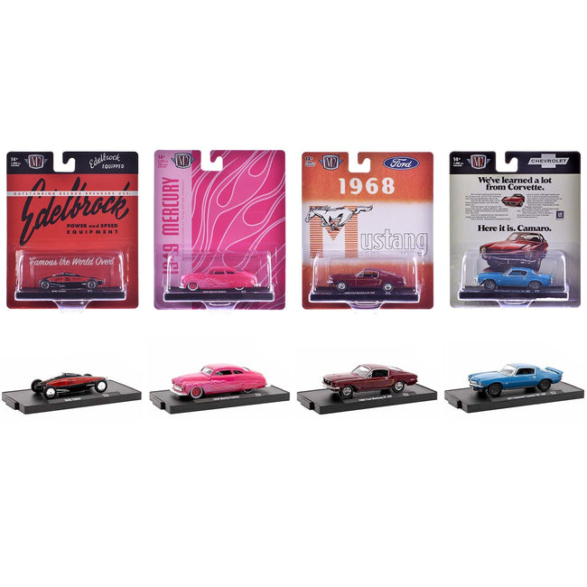 "Auto-Drivers" Set of 4 pieces in Blister Packs Release 115 Limited Edition to 7000 pieces Worldwide 1/64 Diecast Model Cars by M2 Machines-M2-ModelCars.com
